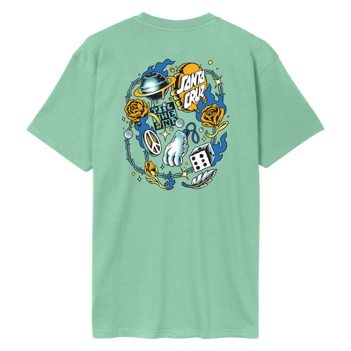 SANTA CRUZ LUCKY DAY T-SHIRT - JADE