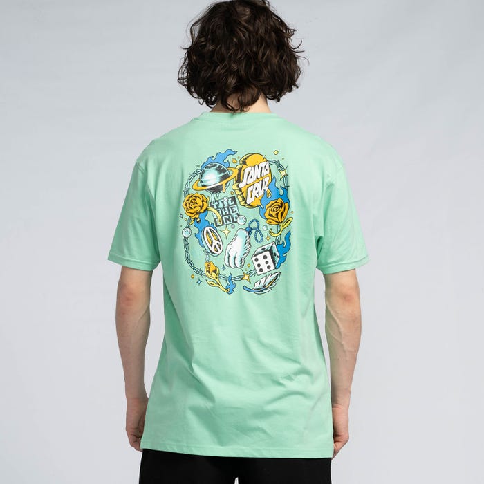 SANTA CRUZ LUCKY DAY T-SHIRT - JADE