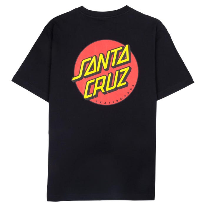 SANTA CRUZ CLASSIC DOT CHEST T-SHIRT - BLACK
