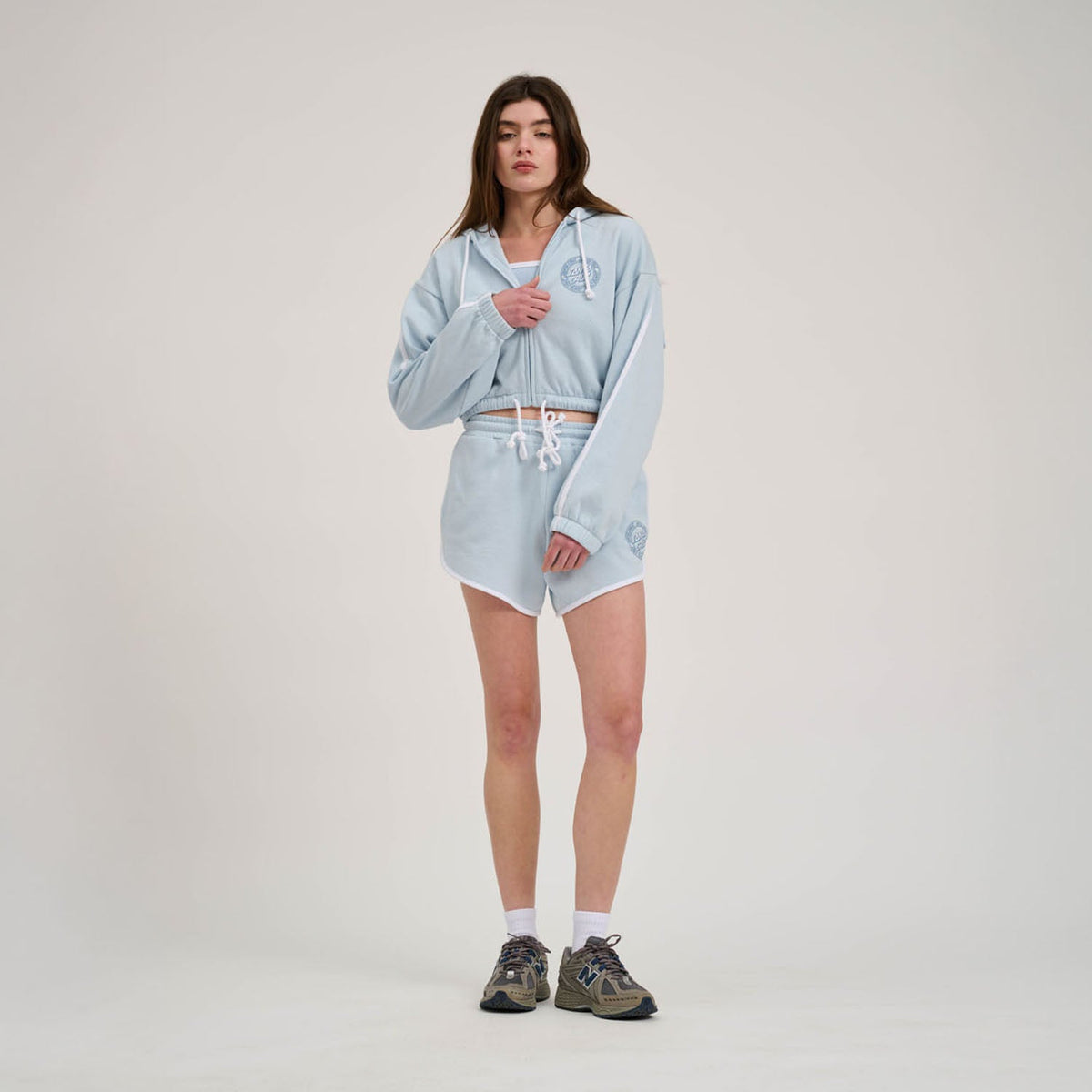 Santa Cruz Check Outline Ringed Dot Zip - Fresh Blue