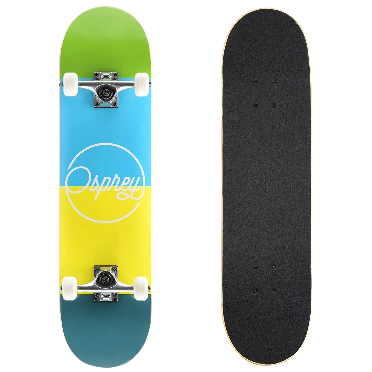 Osprey  8" x 31" Complete Double Kick Skateboard - Blocks