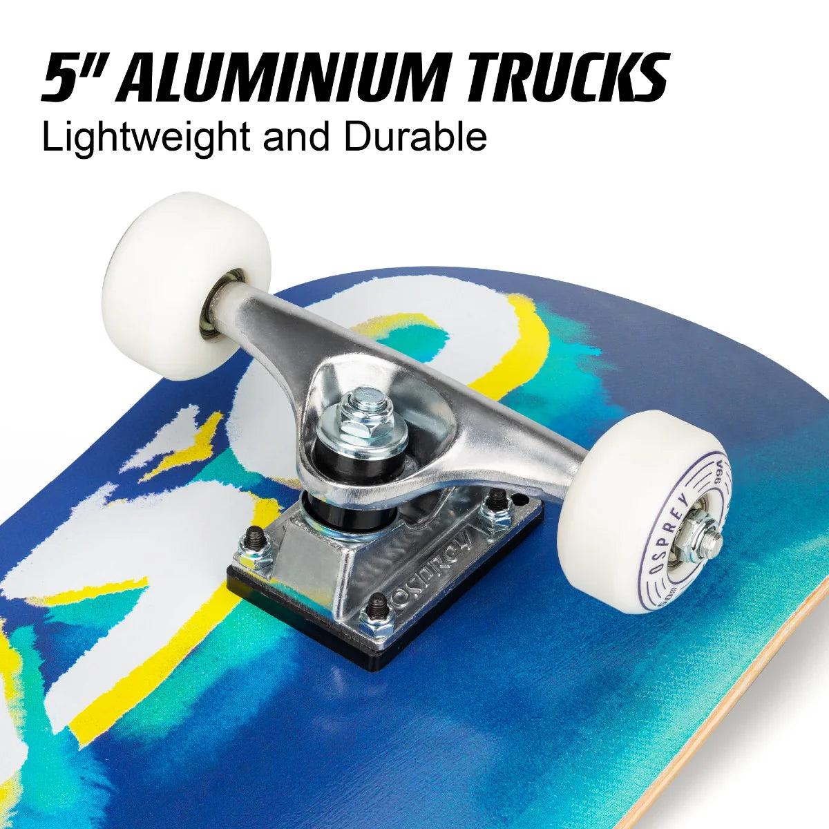 Osprey  8" x 31" Complete Double Kick Skateboard - Brush