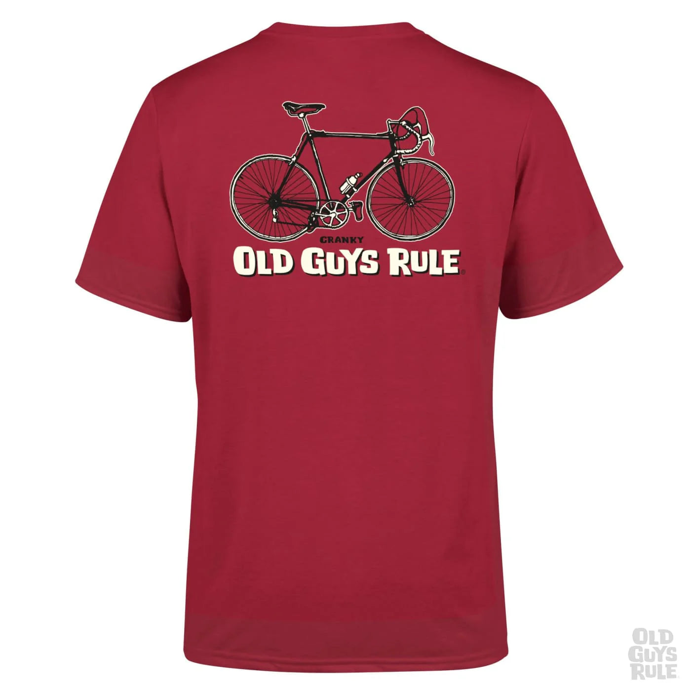 OLD GUYS RULE 'CRANKY' T-SHIRT - RED