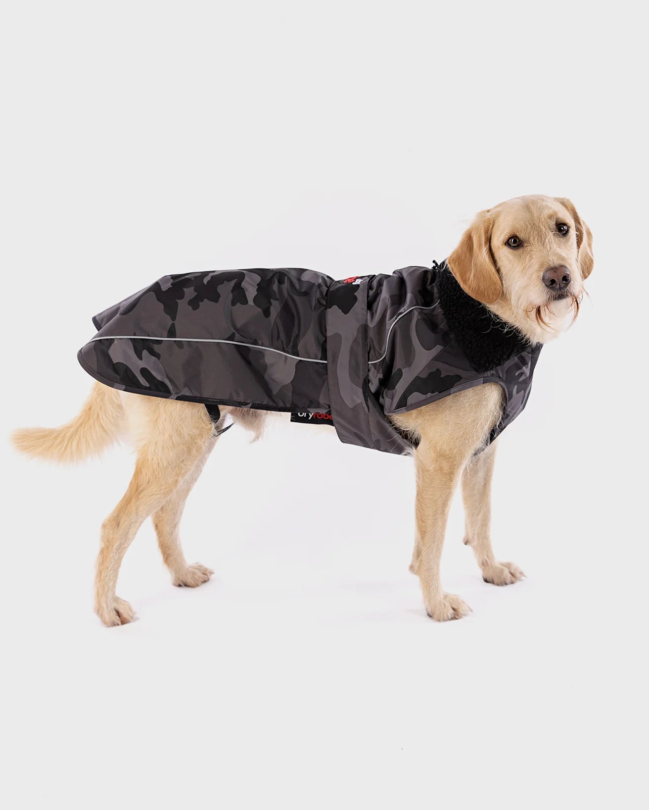 Dryrobe® dog - WATERPROOF DOG COAT - BLACK CAMO