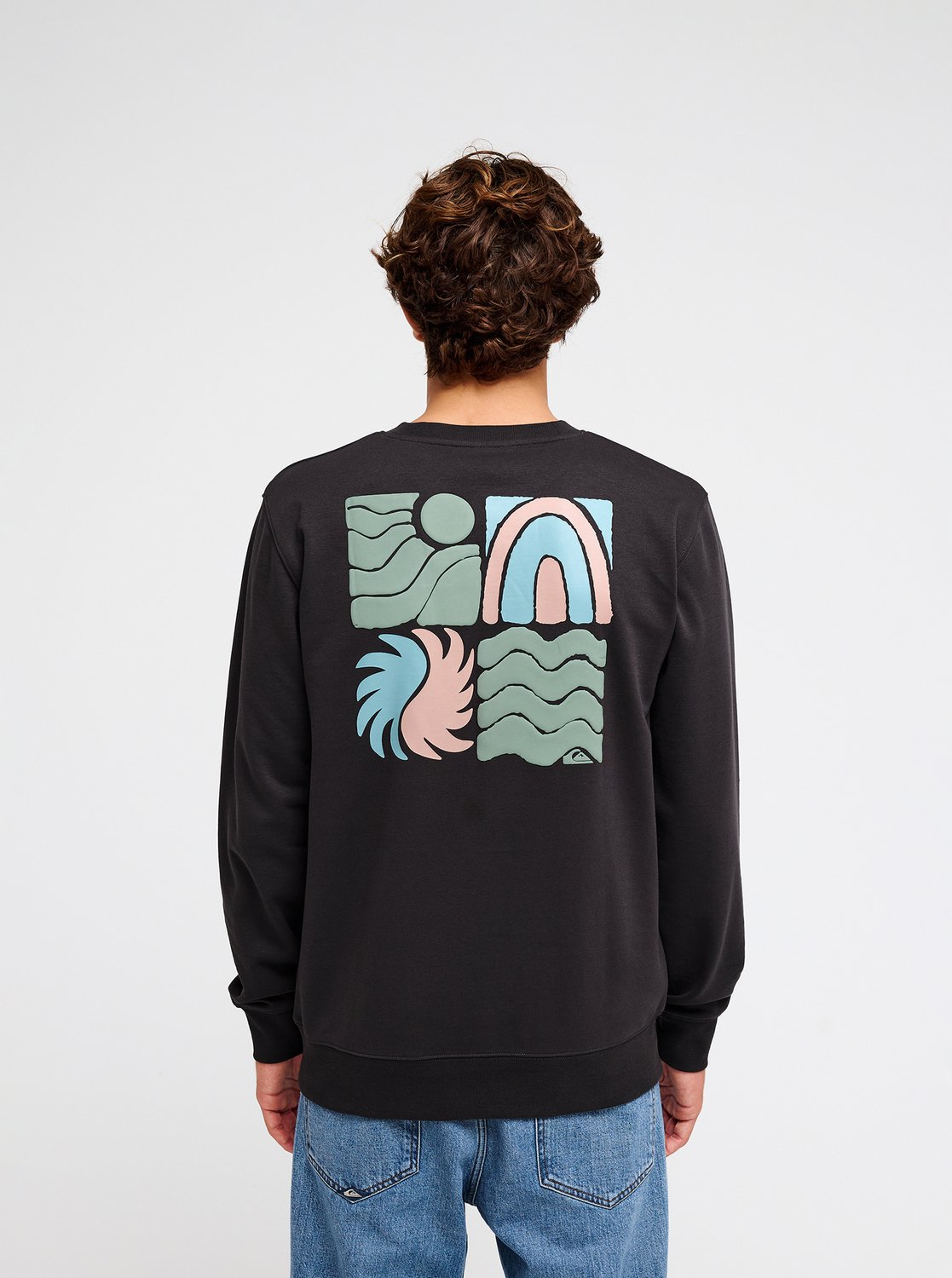 Quiksilver Vibes Men Black Crew Neck Sweatshirt
