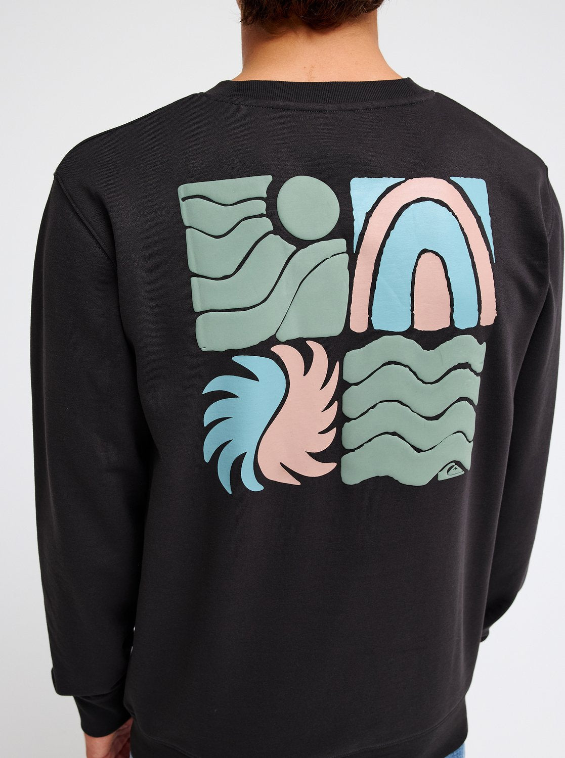 Quiksilver Vibes Men Black Crew Neck Sweatshirt