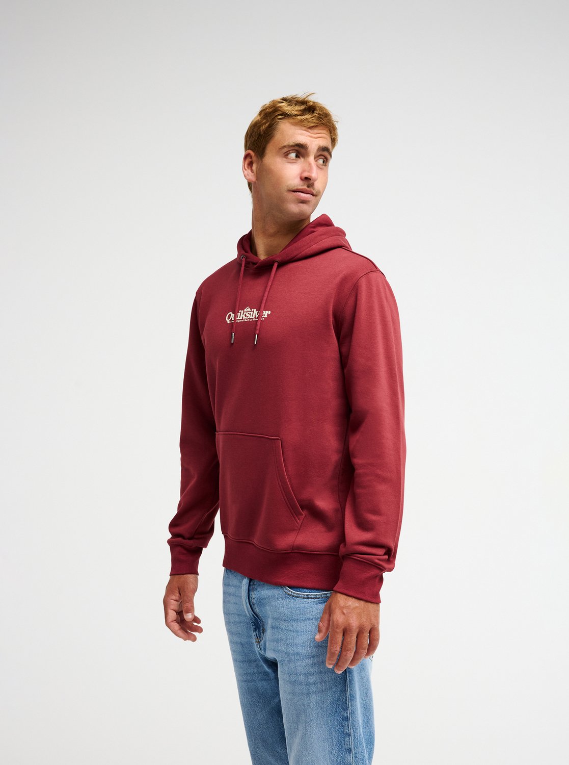 Quiksilver Fineline Men Red Hoodie