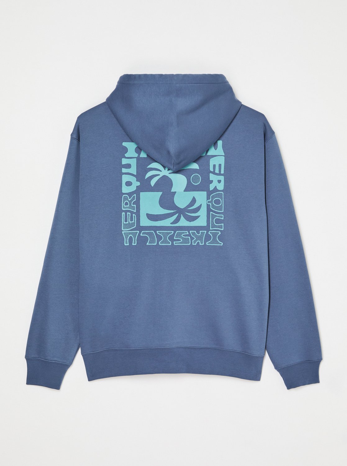 Quiksilver Salt Water Palm Rise Men Blue Hoodie