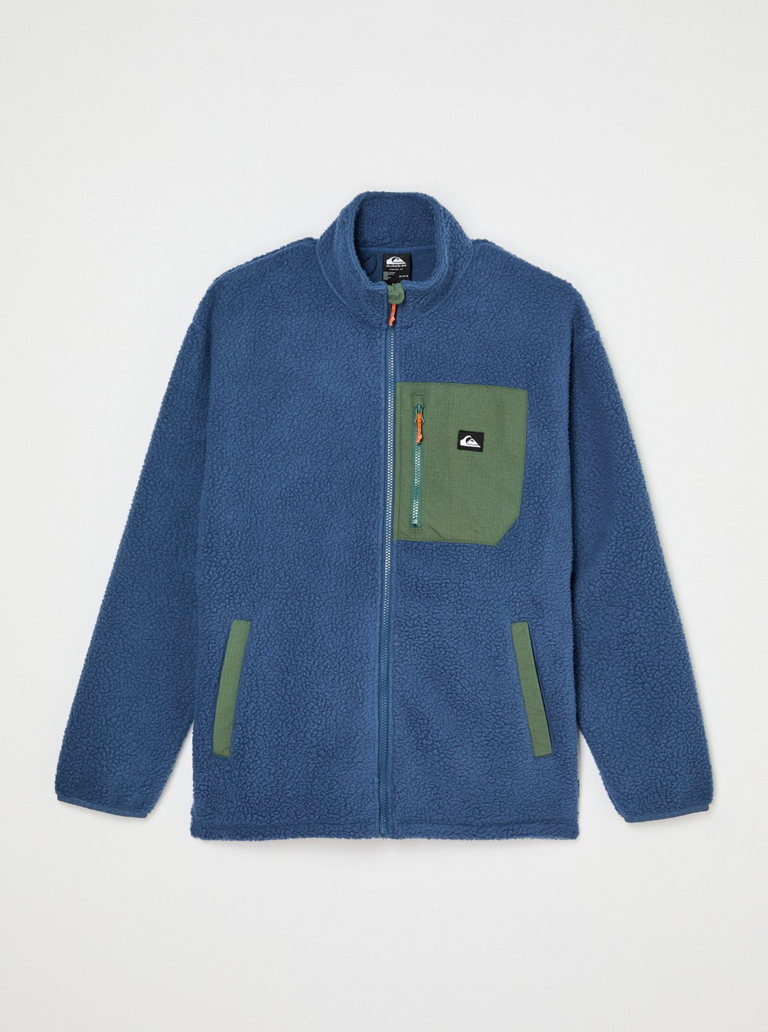 Quiksilver Clean Coast Men Blue Full Zip Fleece