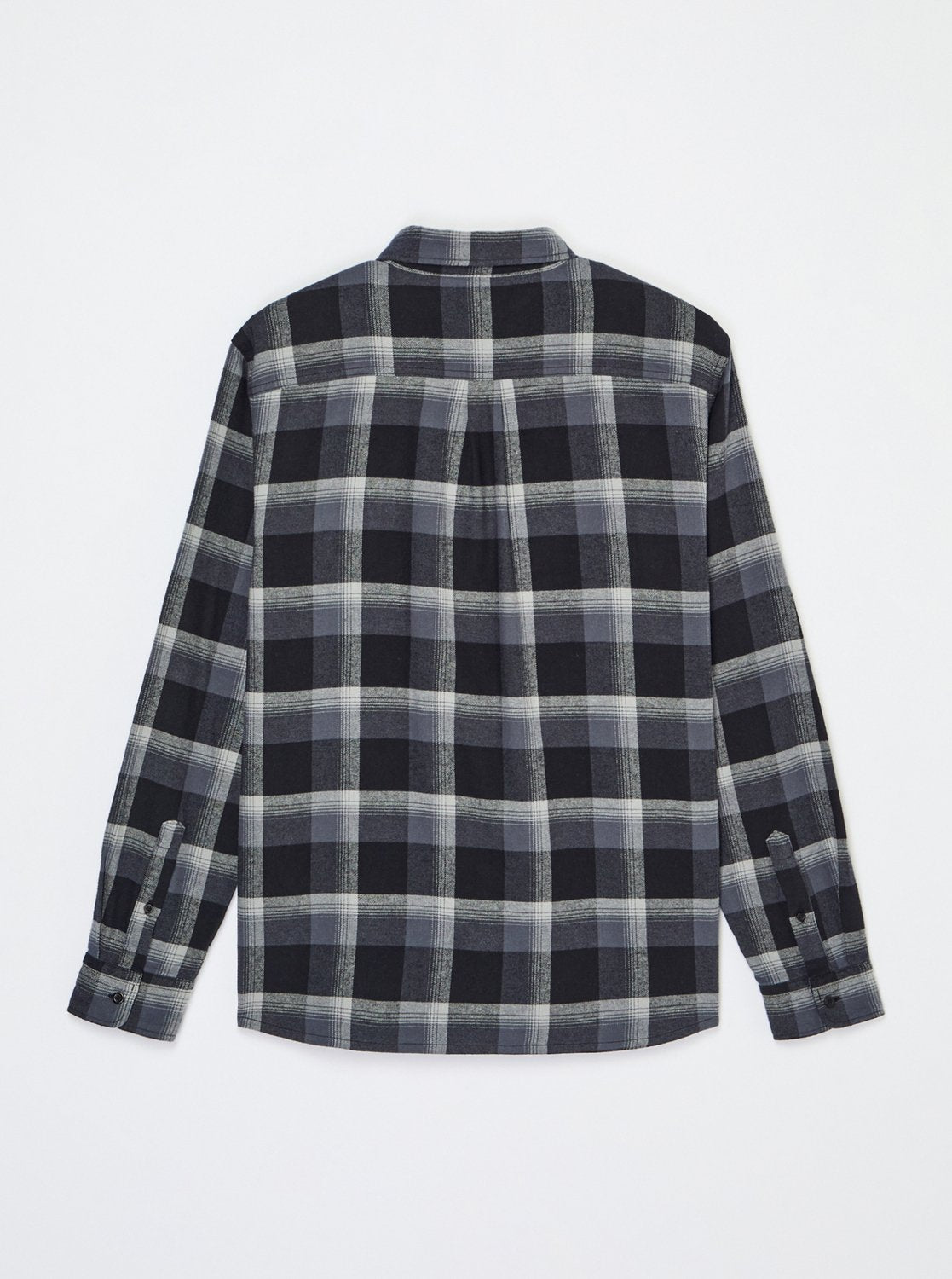 Quiksilver Motherfly Plaid Men Black Long Sleeve Shirt