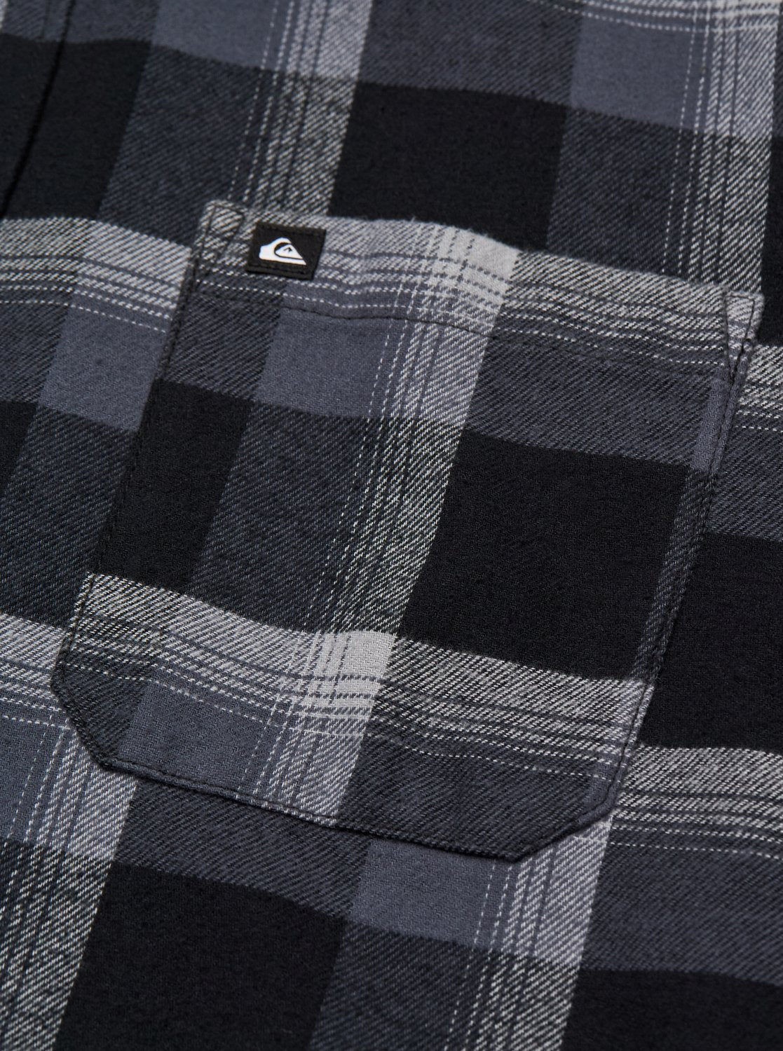 Quiksilver Motherfly Plaid Men Black Long Sleeve Shirt