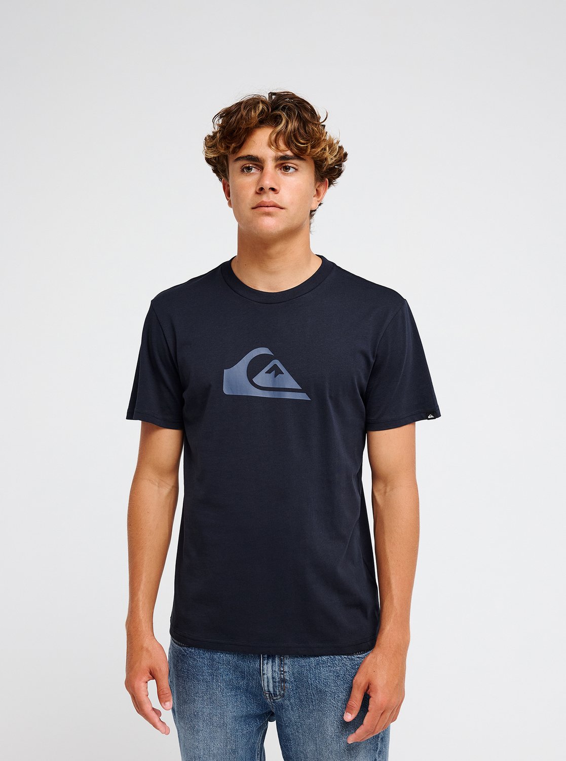 Quiksilver Ev Comp Logo Men Blue Short Sleeve T-Shirt