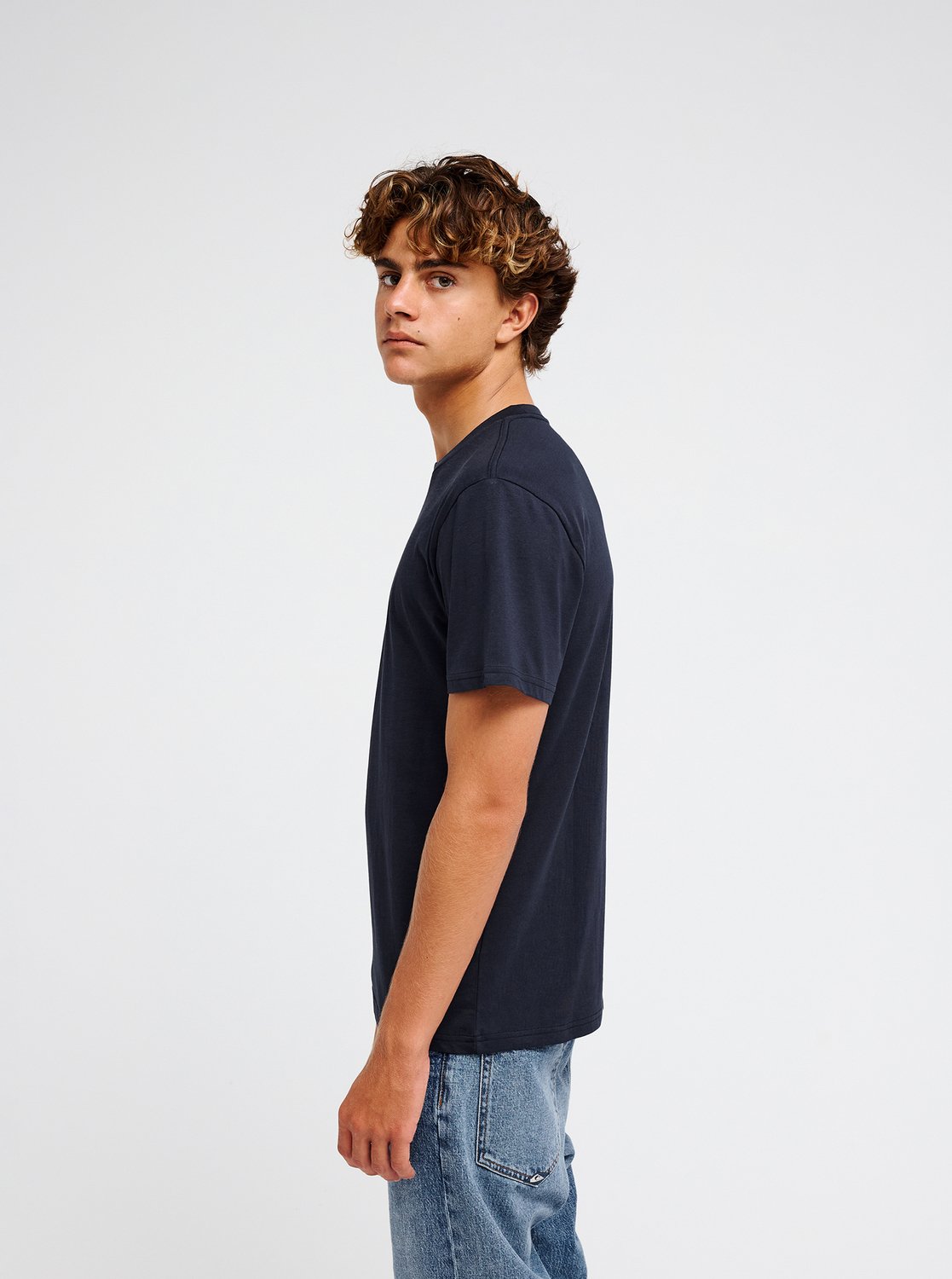 Quiksilver Ev Comp Logo Men Blue Short Sleeve T-Shirt