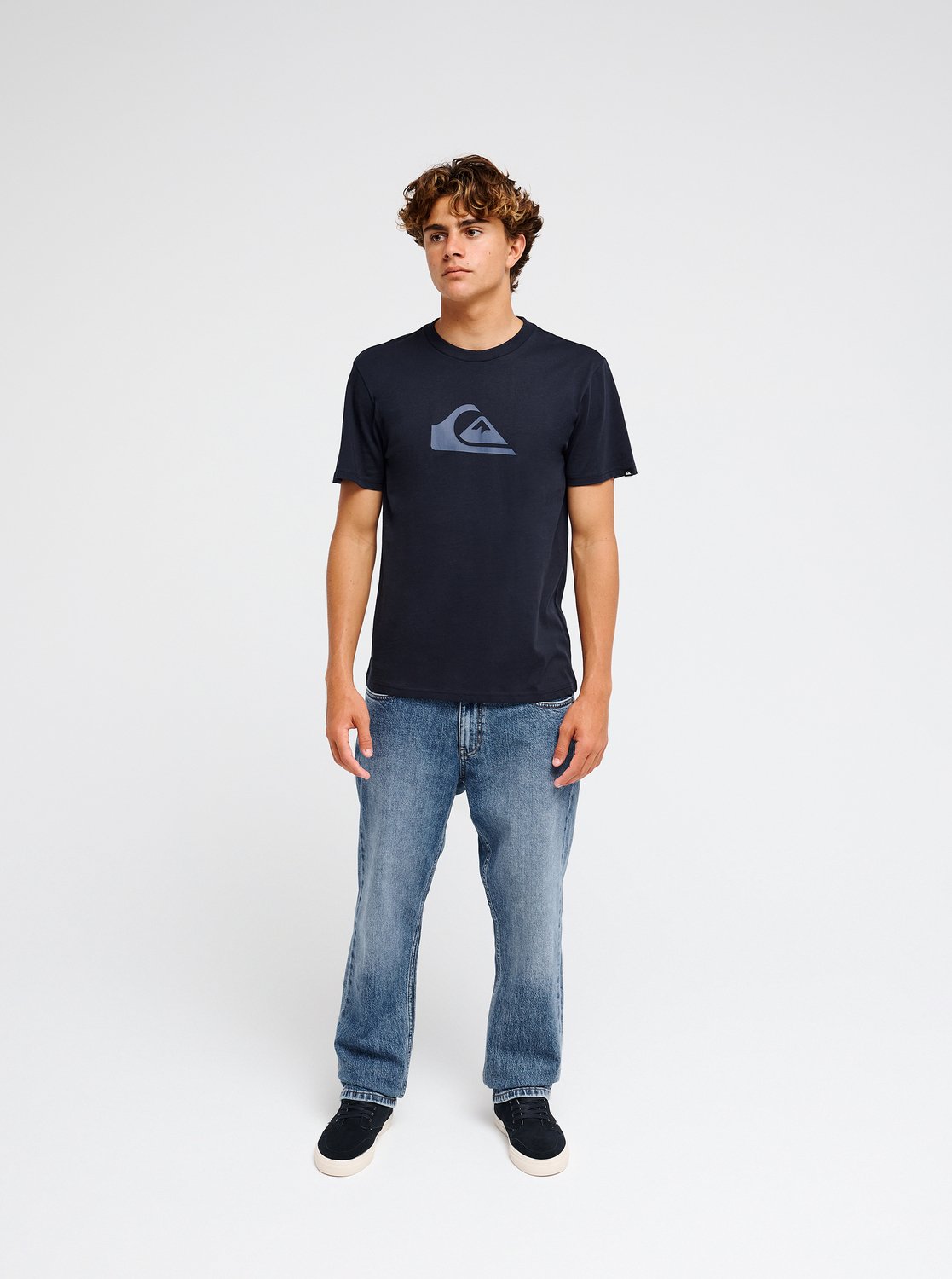 Quiksilver Ev Comp Logo Men Blue Short Sleeve T-Shirt