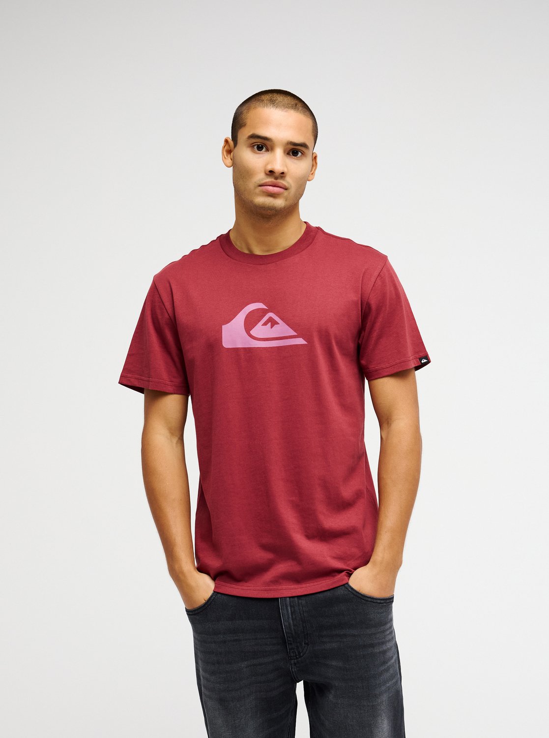 Quiksilver Ev Comp Logo Men Red Short Sleeve T-Shirt