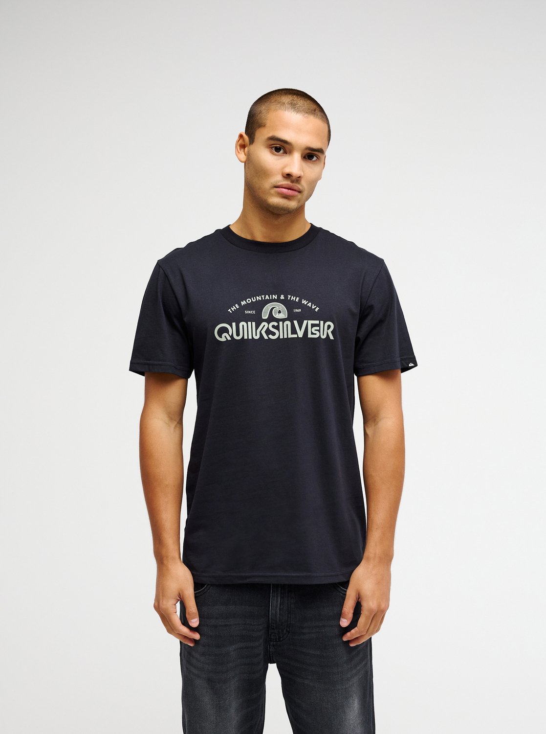 Quiksilver Ev Vista Men Black Short Sleeve T-Shirt