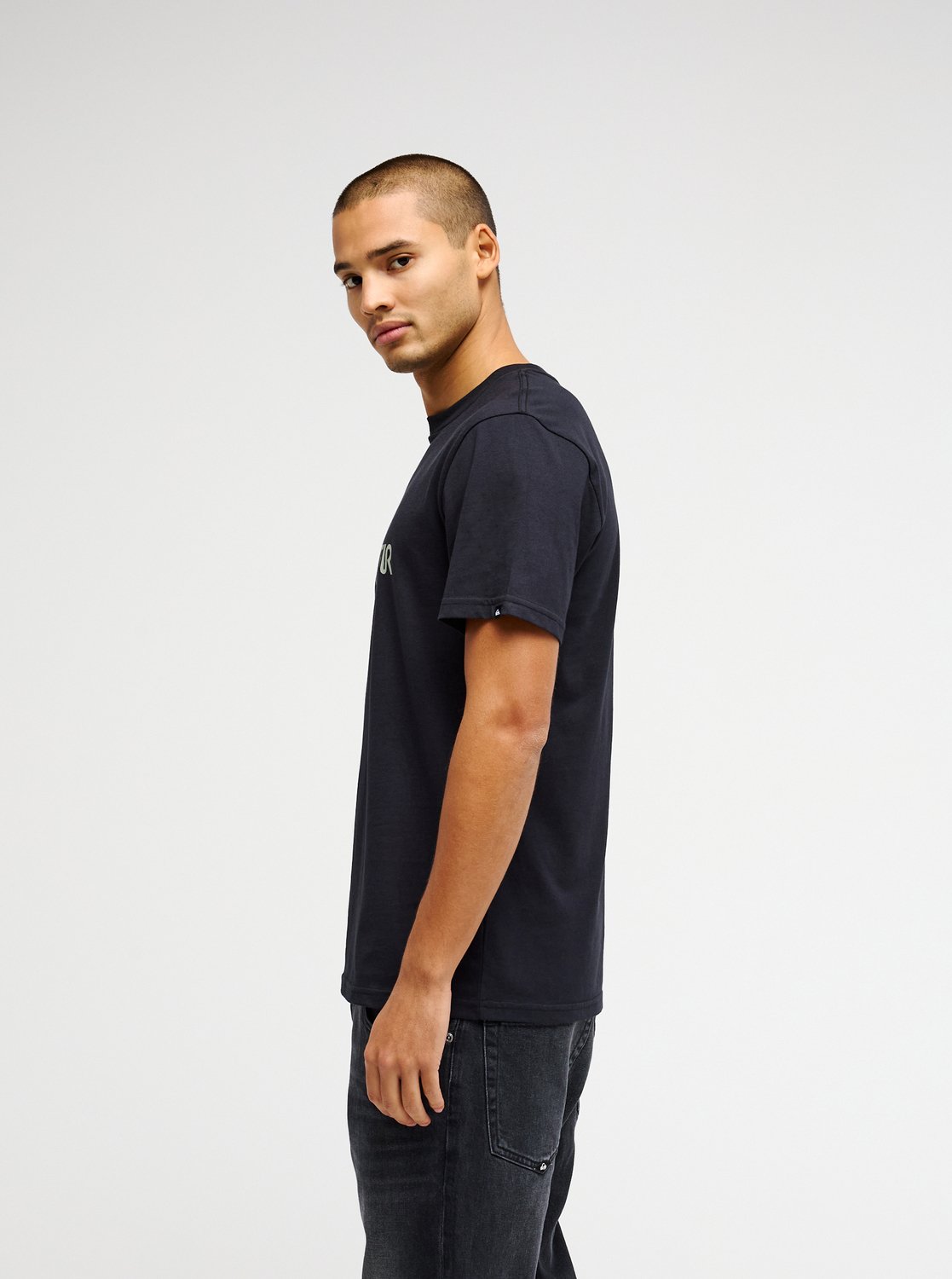 Quiksilver Ev Vista Men Black Short Sleeve T-Shirt