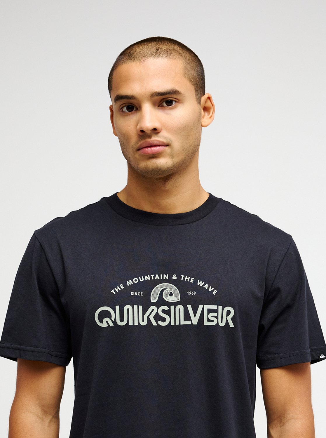 Quiksilver Ev Vista Men Black Short Sleeve T-Shirt