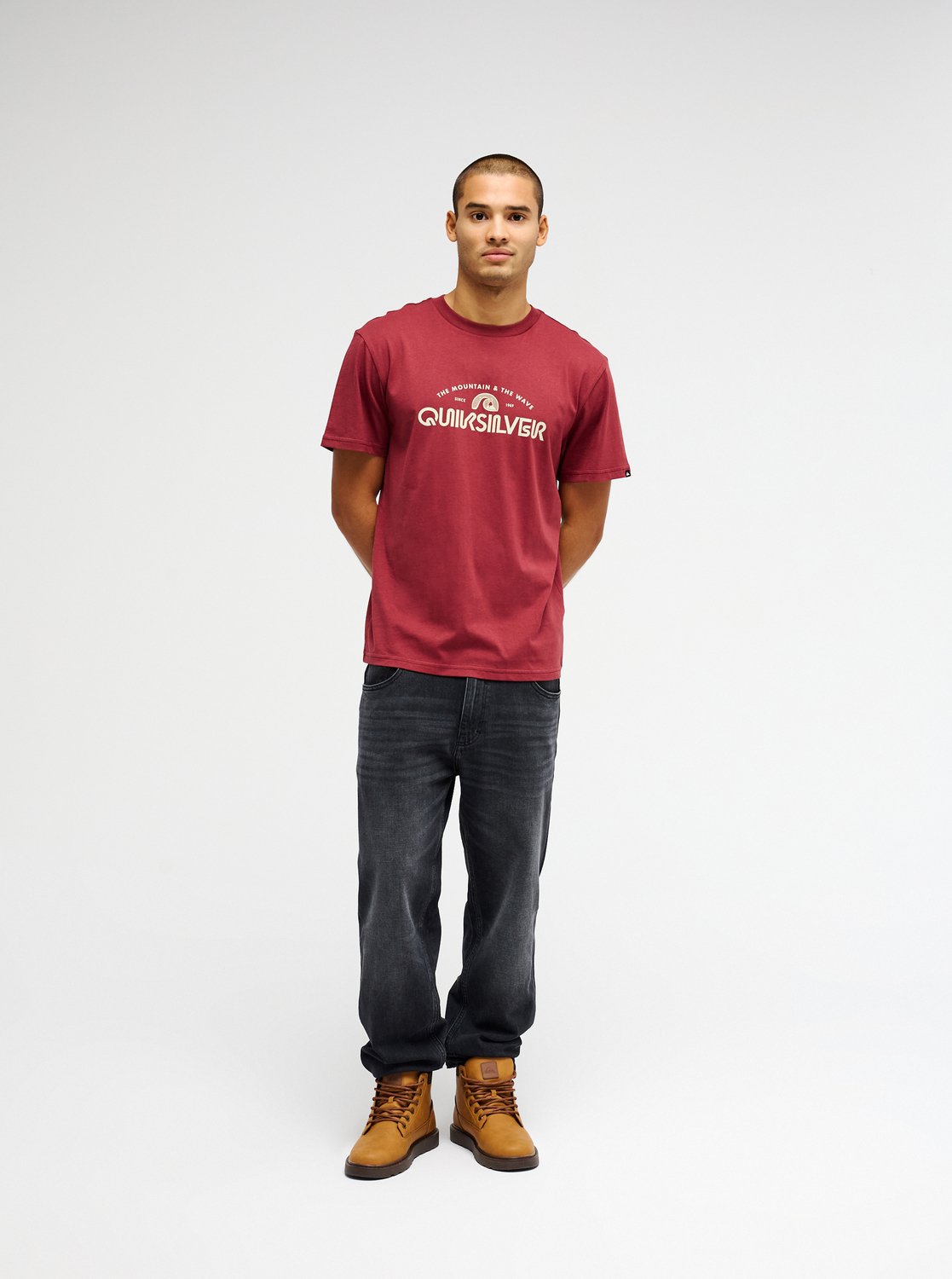 Quiksilver Ev Vista Men Red Short Sleeve T-Shirt