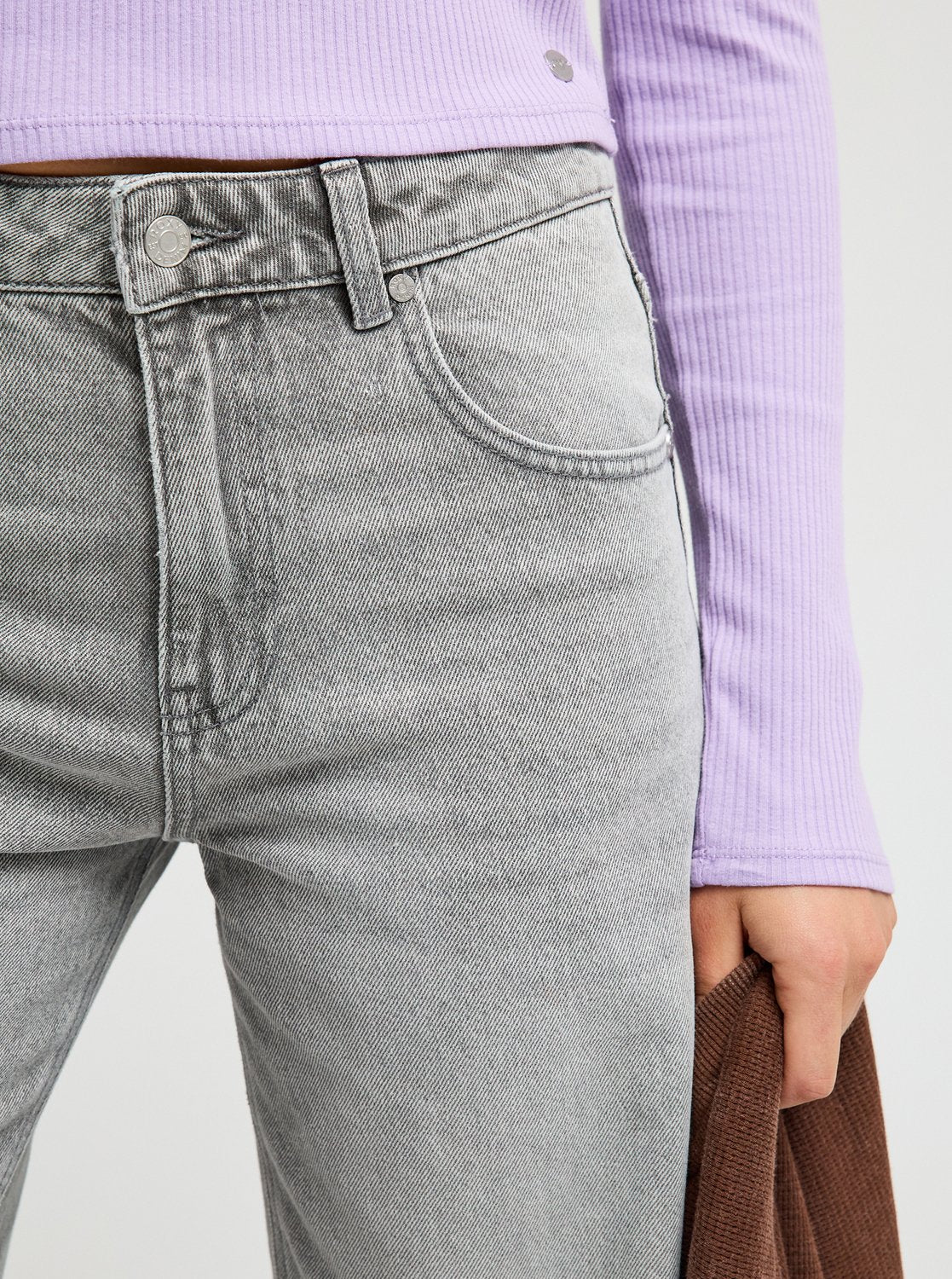 Roxy Surf Crush Women Grey Loose Denim Jeans