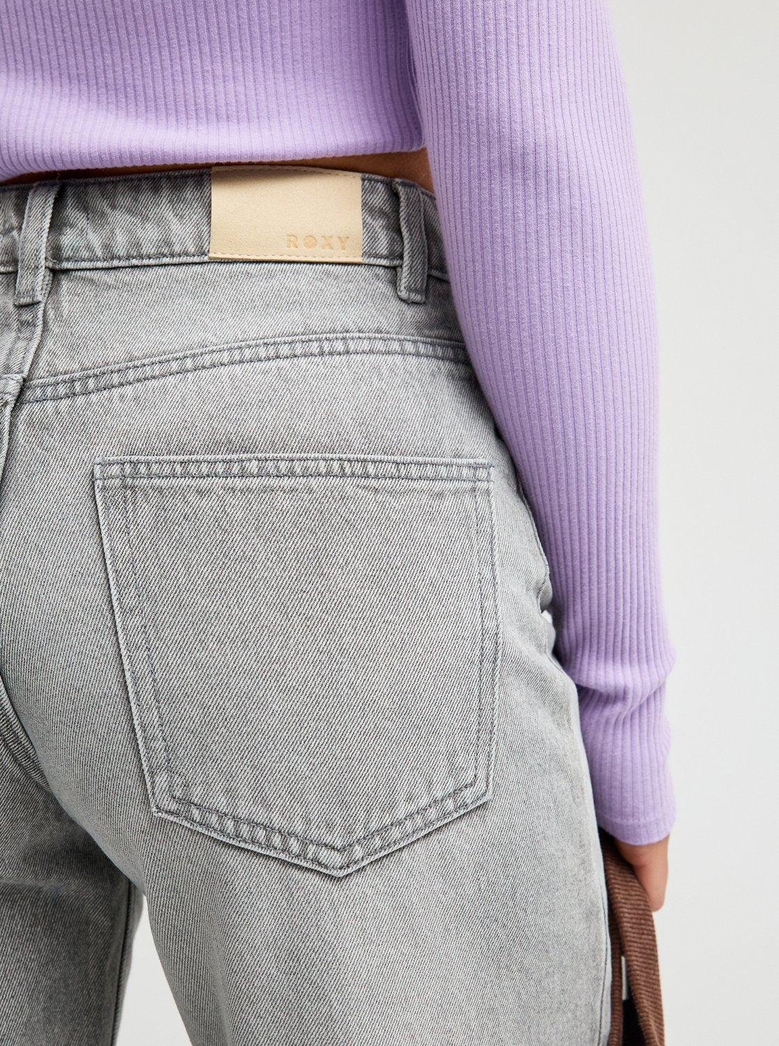 Roxy Surf Crush Women Grey Loose Denim Jeans