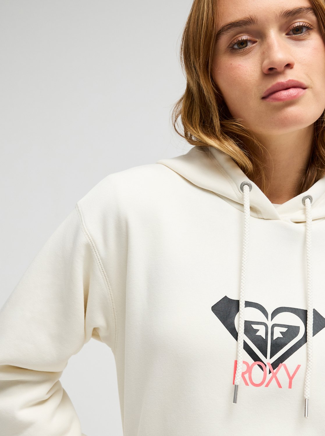 Roxy Surf Stoked Brushed Art Women White Hoodie