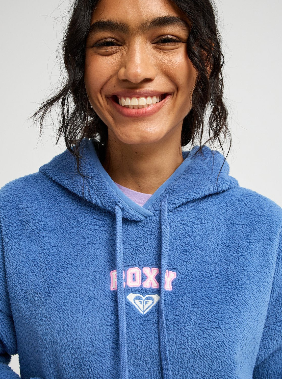 Roxy Cool Calling Women Blue Sherpa Hoodie
