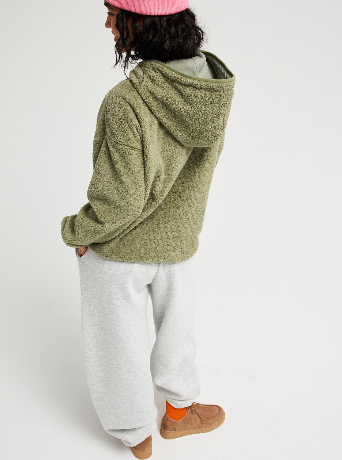Roxy Cool Calling Women Green Sherpa Hoodie