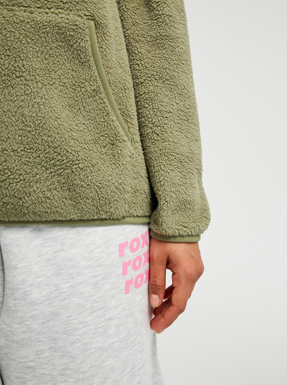 Roxy Cool Calling Women Green Sherpa Hoodie