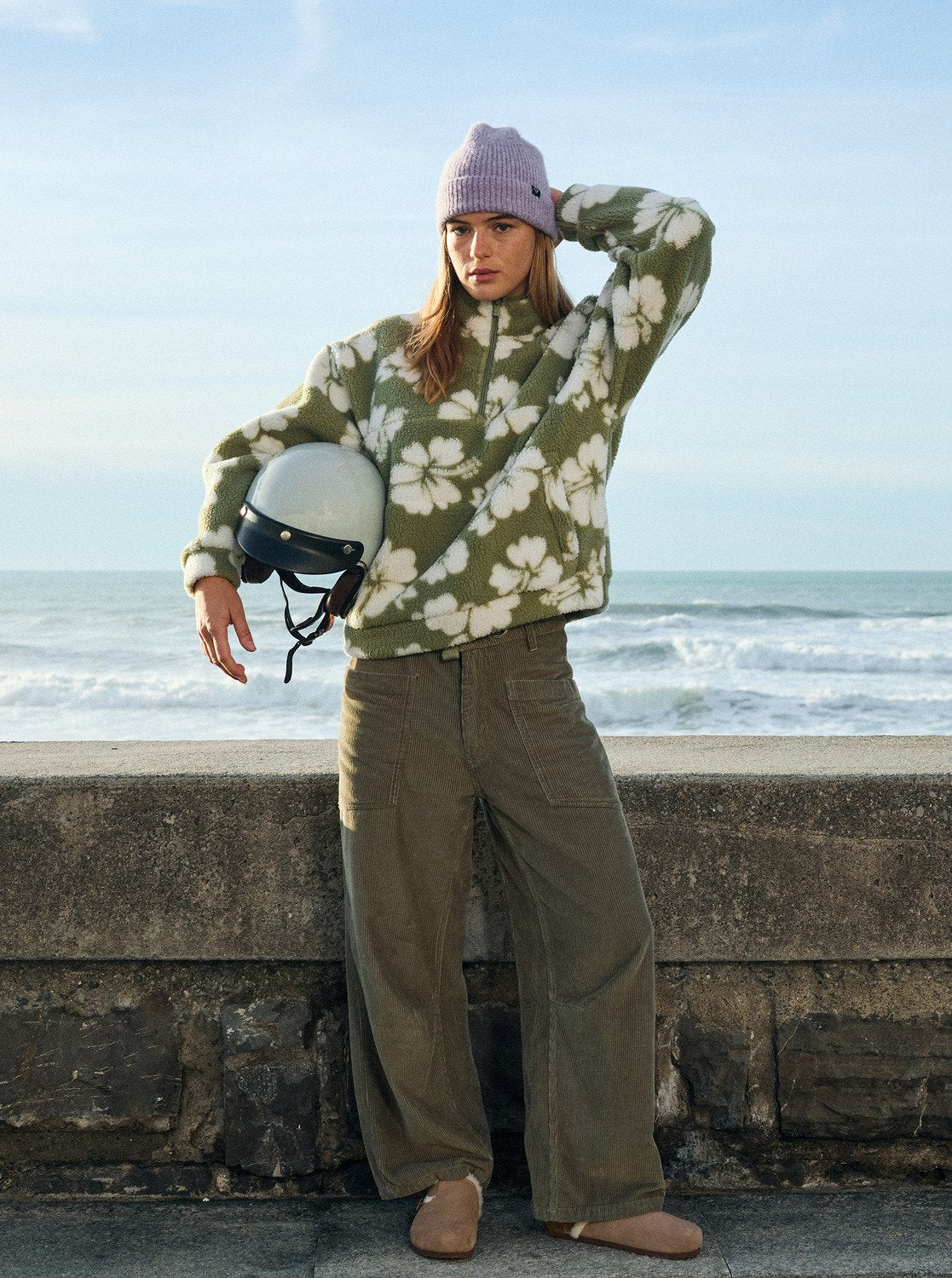 Roxy Jive Talking Bonded Womens Half-Zip Polar Fleece
