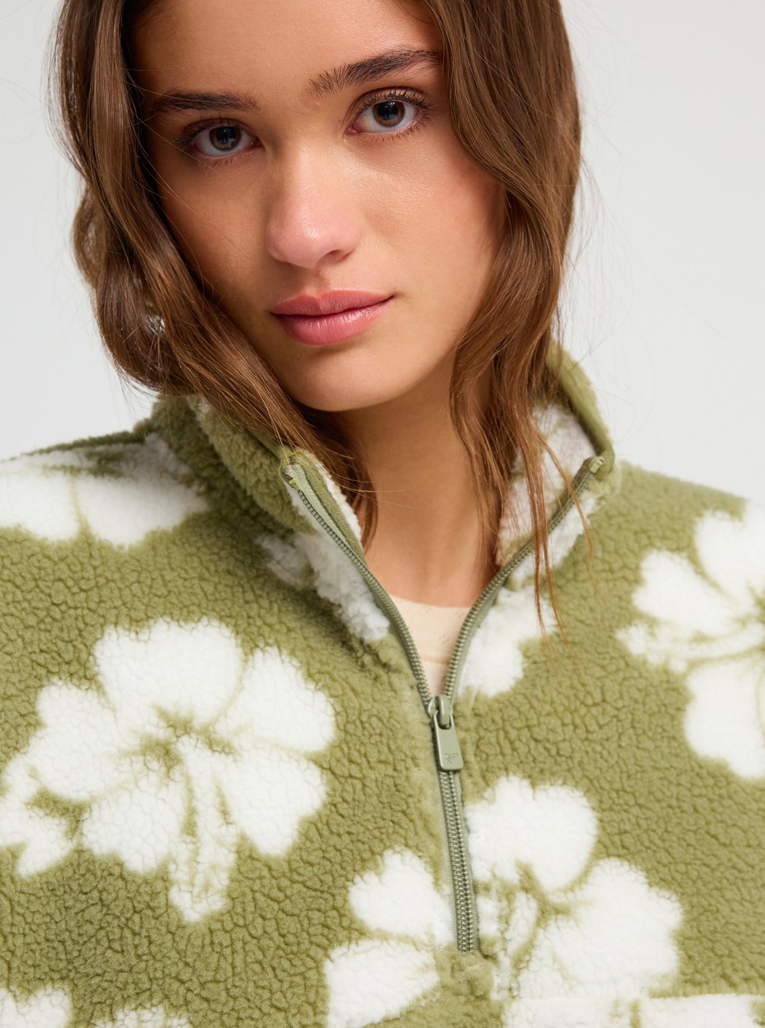 Roxy Jive Talking Bonded Womens Half-Zip Polar Fleece