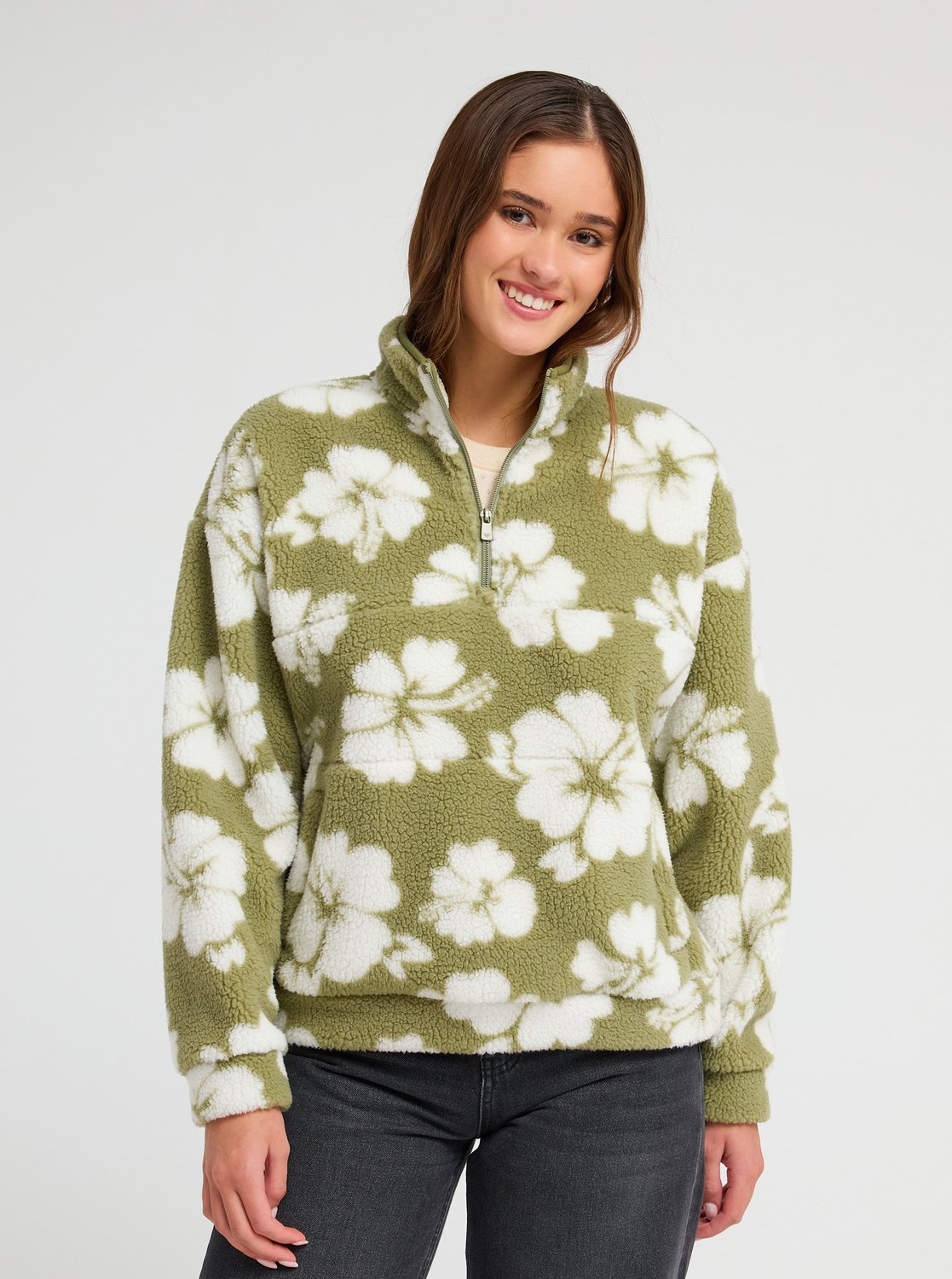 Roxy Jive Talking Bonded Womens Half-Zip Polar Fleece