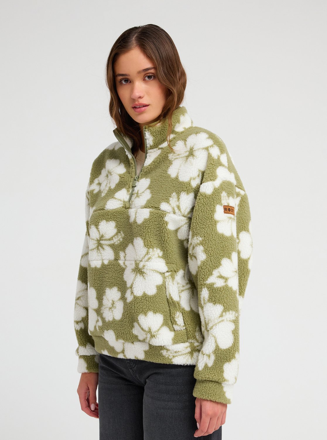 Roxy Jive Talking Bonded Womens Half-Zip Polar Fleece