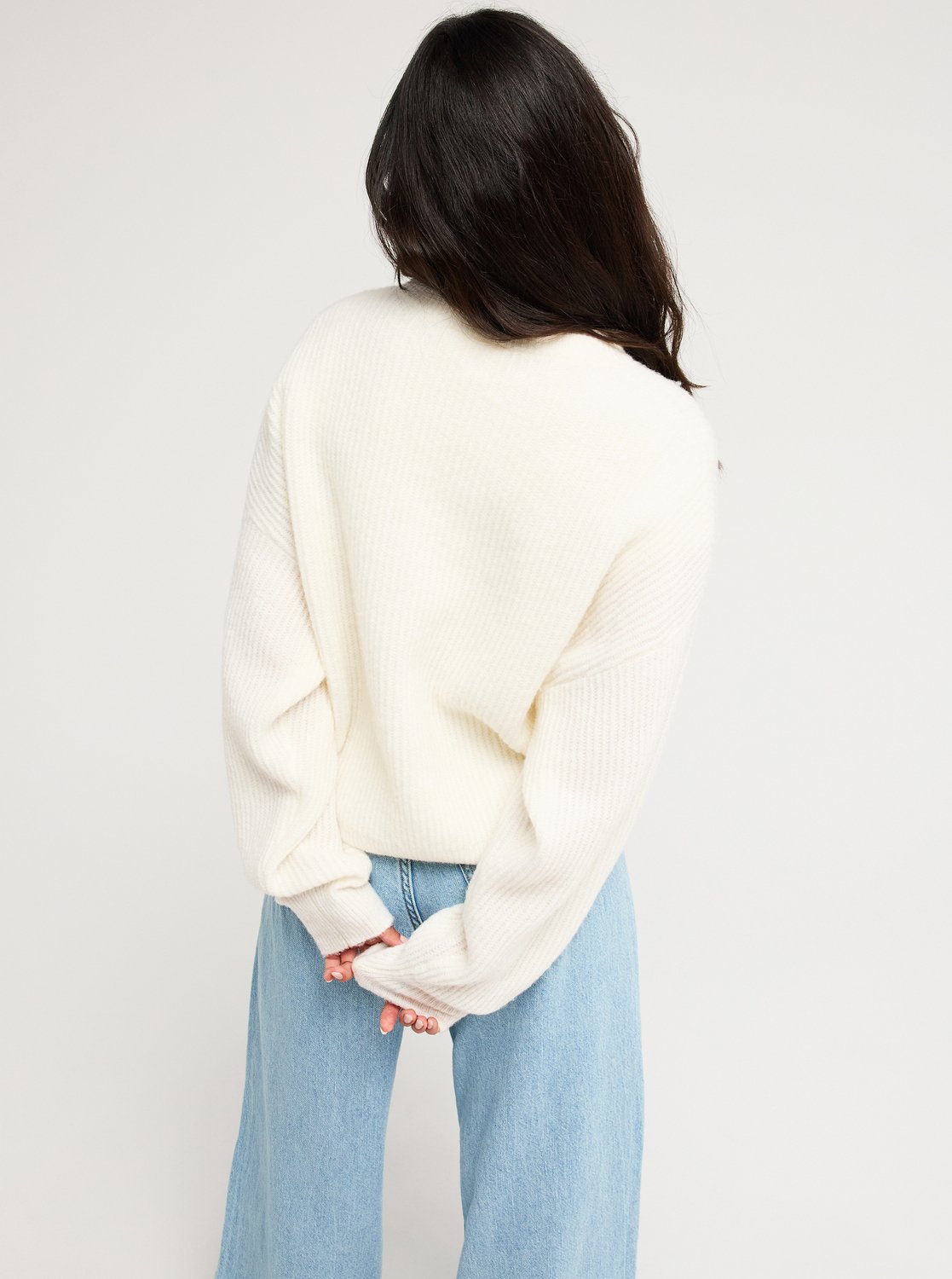 Roxy Loomed Horizon Women White Jumper