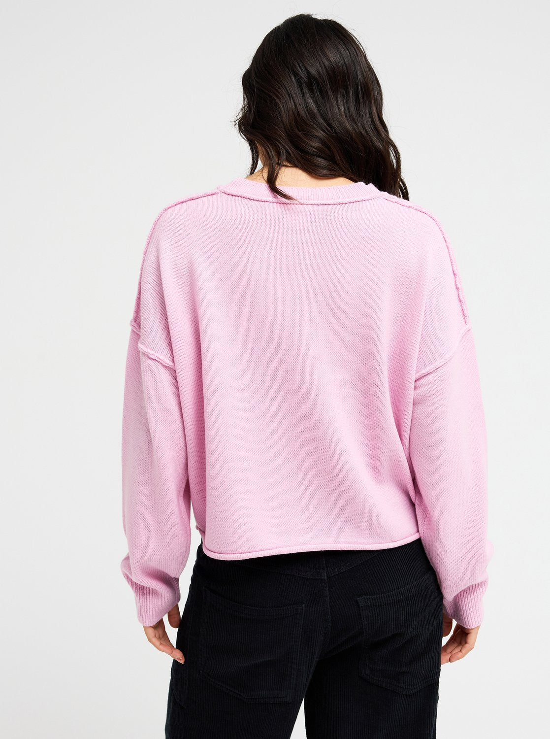 Roxy Something Cute Women Pink Crew Neck Jumper