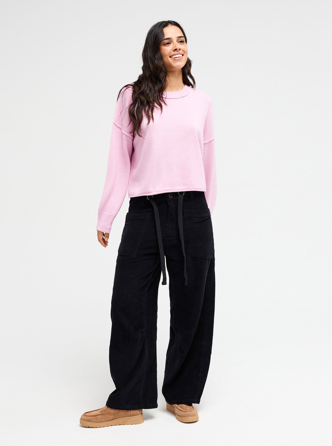 Roxy Something Cute Women Pink Crew Neck Jumper
