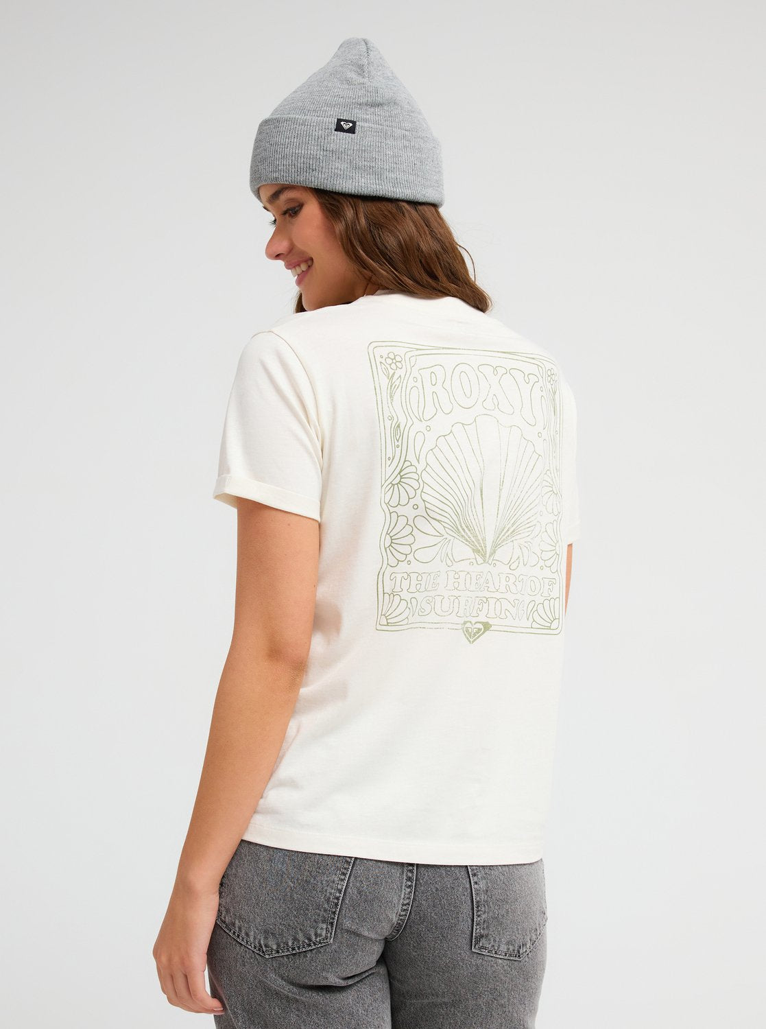 Roxy Oceanregular Women White Short Sleeve T-Shirt