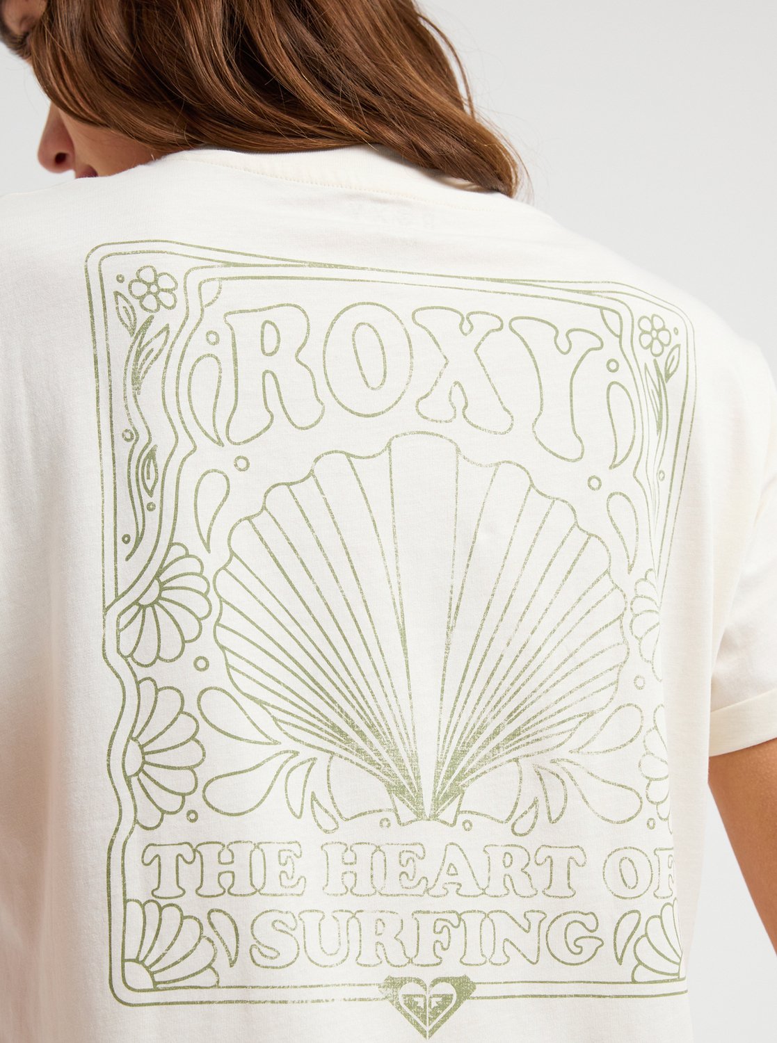 Roxy Oceanregular Women White Short Sleeve T-Shirt
