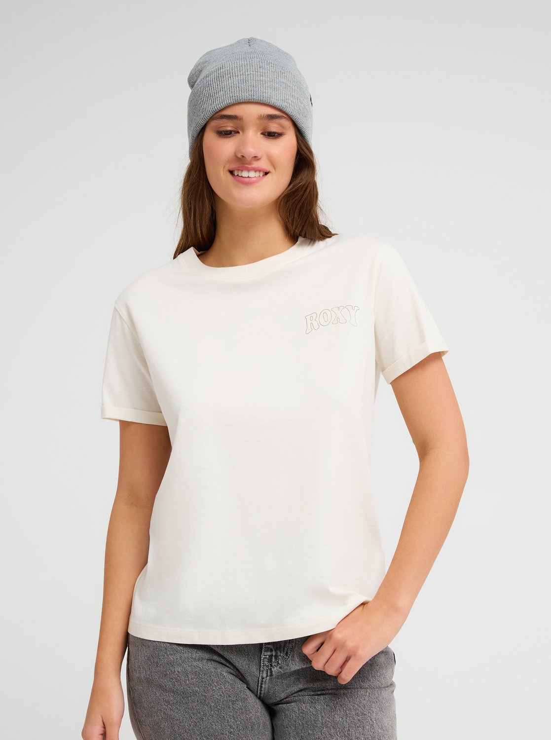 Roxy Oceanregular Women White Short Sleeve T-Shirt