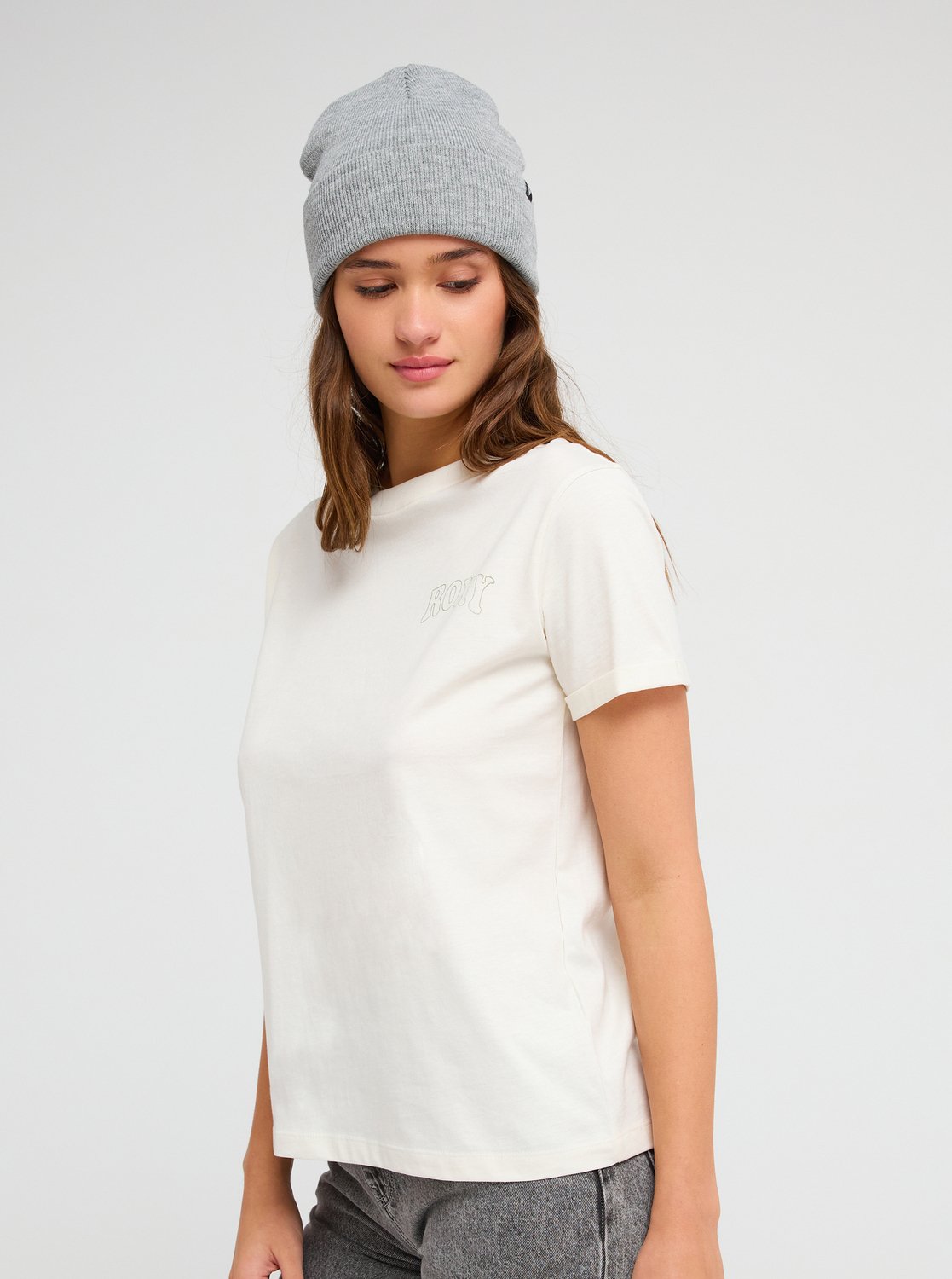 Roxy Oceanregular Women White Short Sleeve T-Shirt