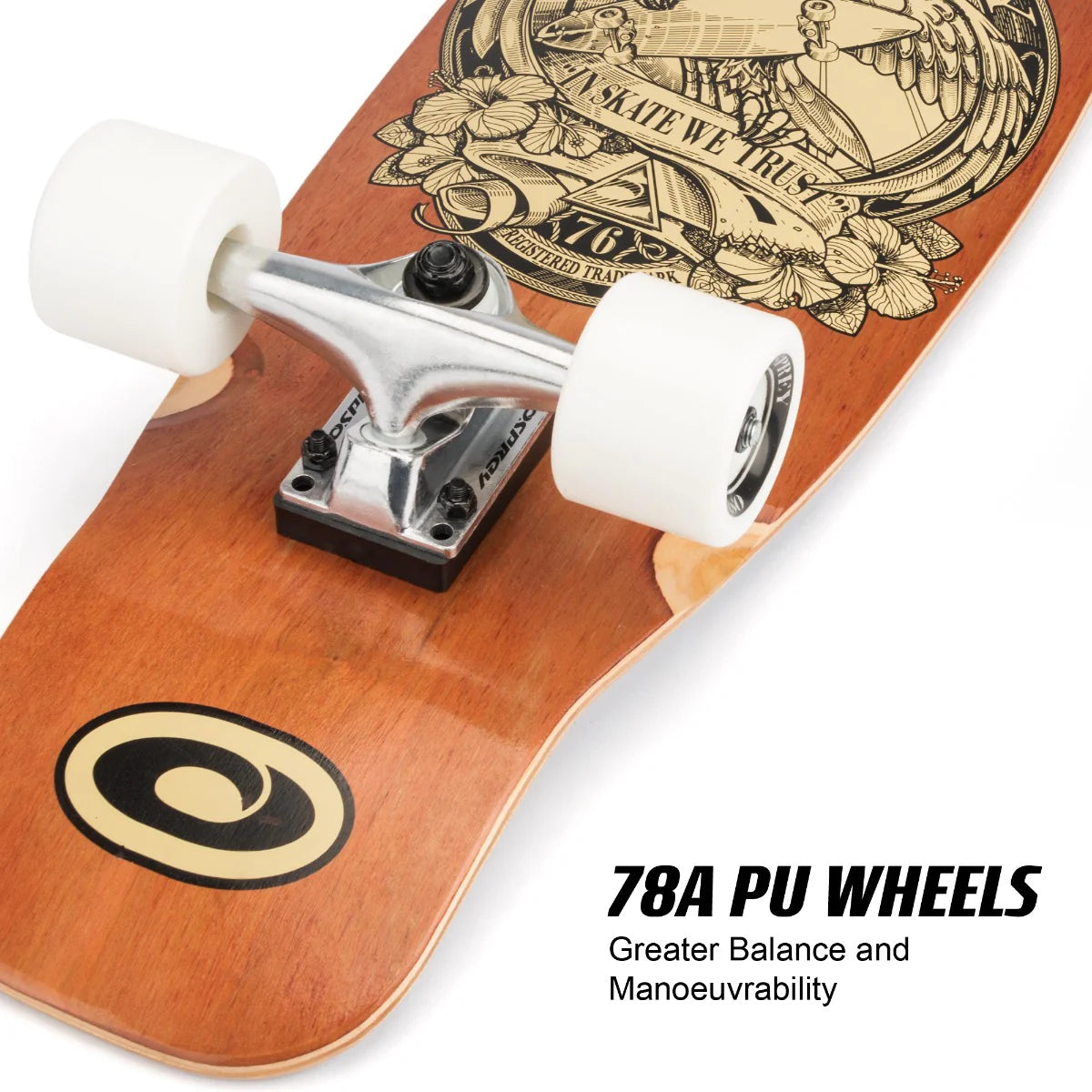 Osprey  27.5" Cruiser Skateboard - In Skate We Trust