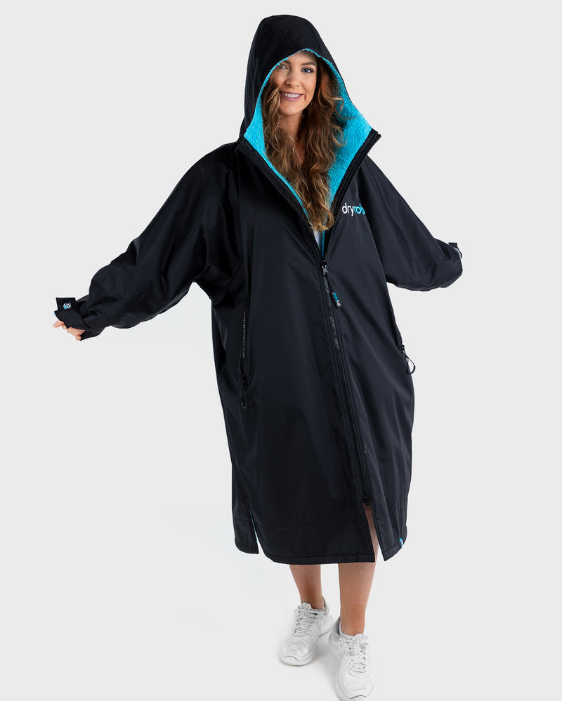dryrobe® ADVANCE LONG SLEEVE - BLACK/BLUE