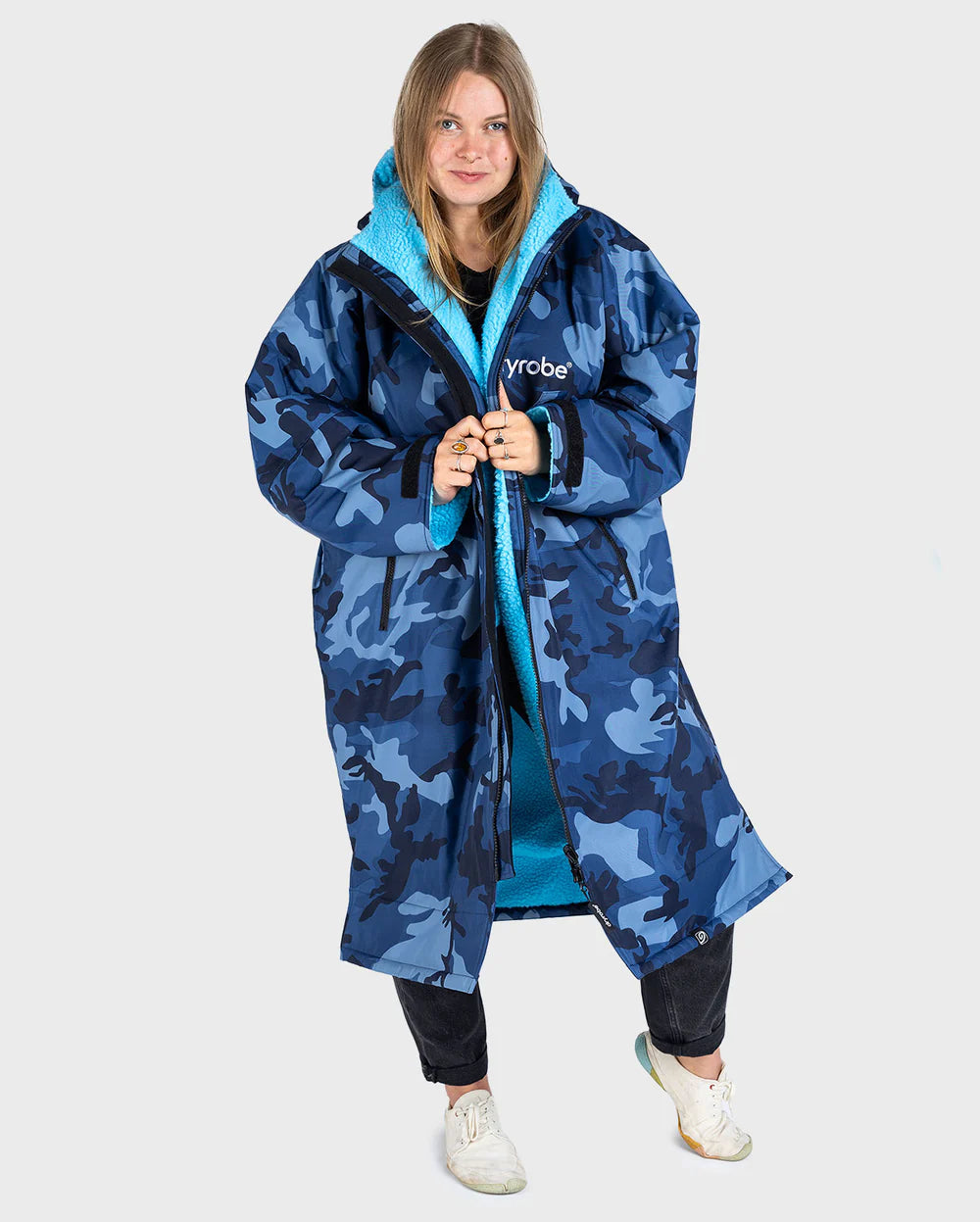 NEW dryrobe® ADVANCE LONG SLEEVE - BLUE CAMO/BLUE