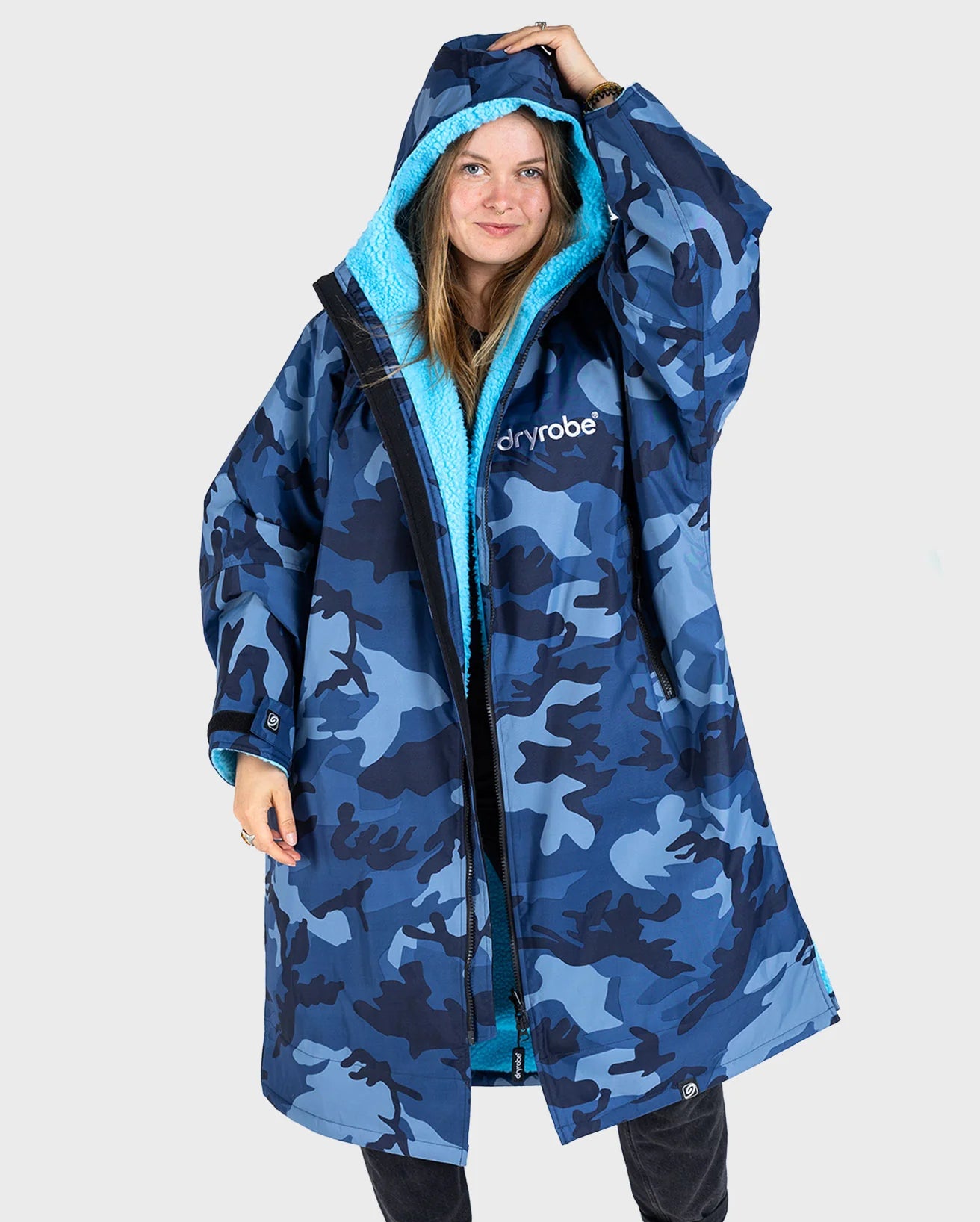 NEW dryrobe® ADVANCE LONG SLEEVE - BLUE CAMO/BLUE