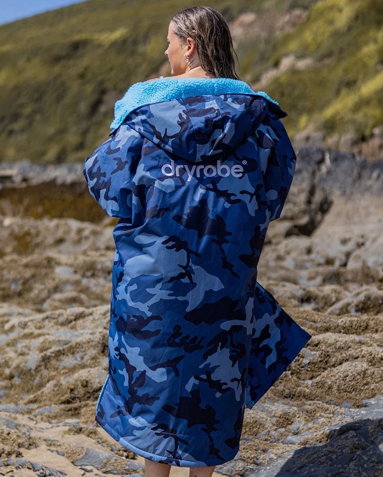 NEW dryrobe® ADVANCE LONG SLEEVE - BLUE CAMO/BLUE