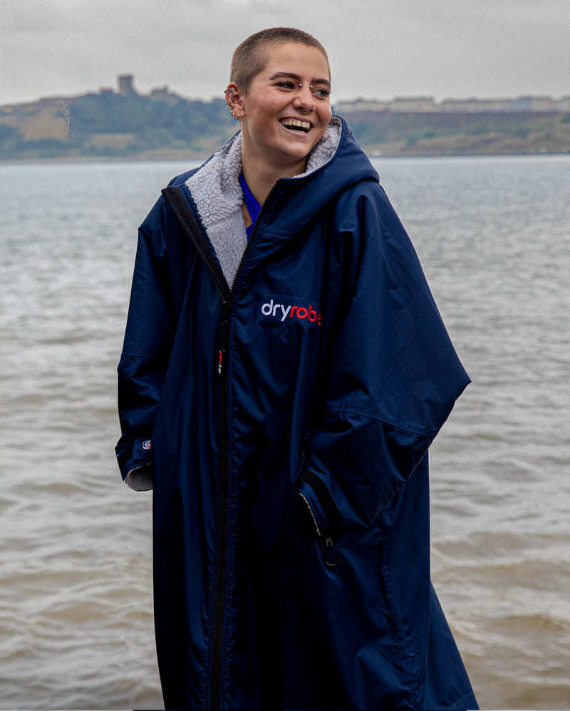 dryrobe® ADVANCE LONG SLEEVE - NAVY/GREY