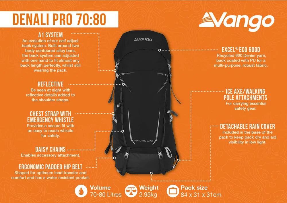 VANGO DENALI PRO 70:80 - BLACK