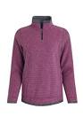 Weird Fish Beye 1/4 Zip Grid Fleece - Purple/Wine