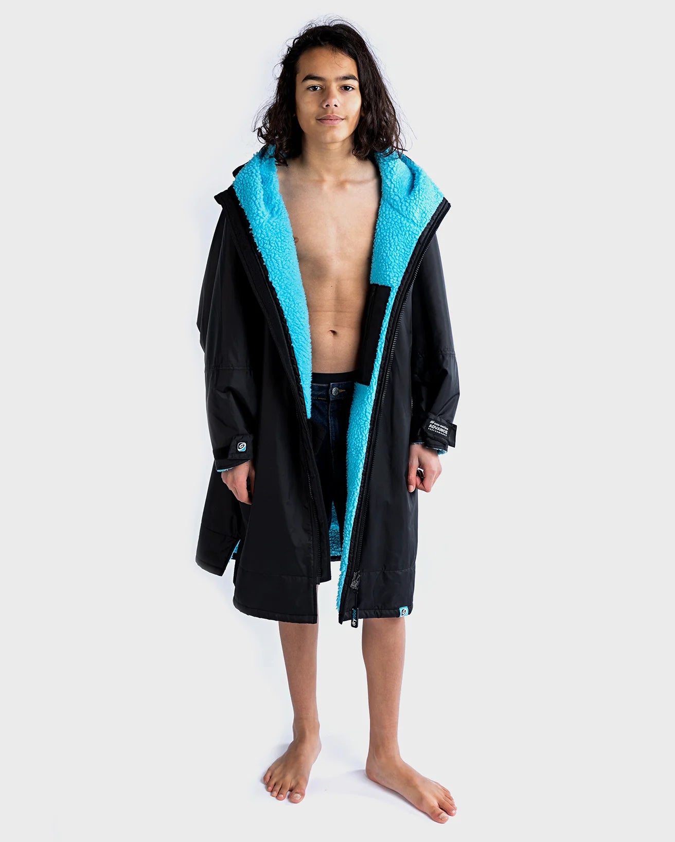 Dryrobe® Black Blue Kids Advance Changing Robe