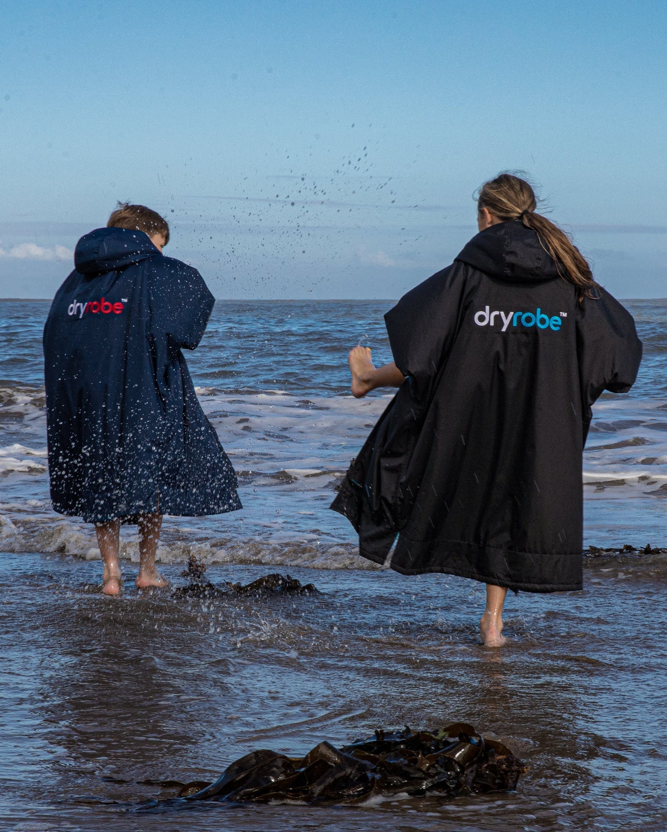 Dryrobe® Black Blue Kids Advance Changing Robe